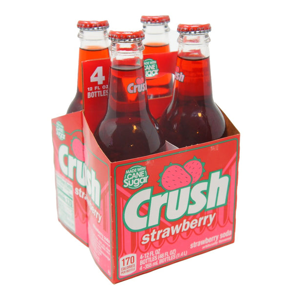 Crush Orange, Strawberry, and Cream Soda Real Sugar Variety Pack, 24 pk./12  oz. Glass Bottles