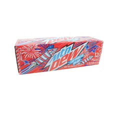 Mountain Dew Star Spangled Splash, Red Berry Soda Pop, 12 oz, (12 Pack)