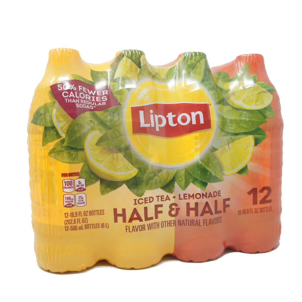 Lipton Lemon Iced Tea, 16.9 fl oz, 12 Pack Bottles 